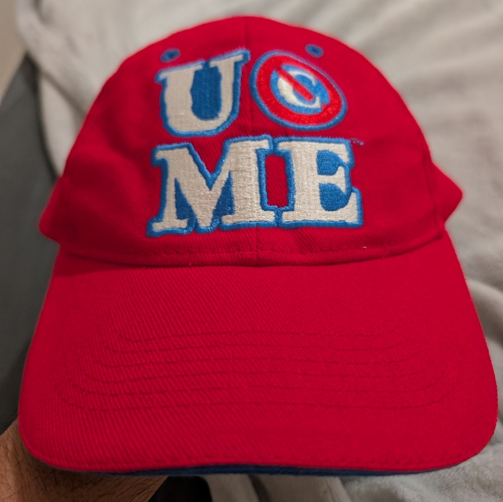WWE John Cena Cap Hat Adult Adjust U Cant C See Me Hustle Loyalty Respect Red B1